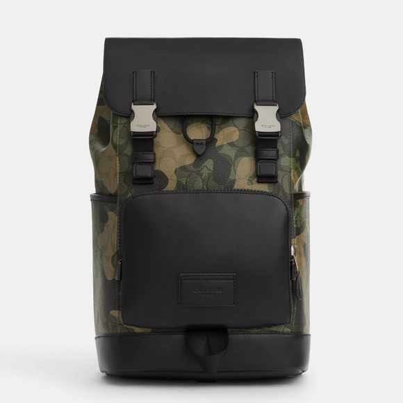 NWT Coach Men's Camo Track Backpack Retail $650 - Picture 1 of 7